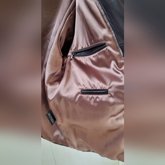 Harold Powell Brown Leather Jacket XL - Picture 5 of 10